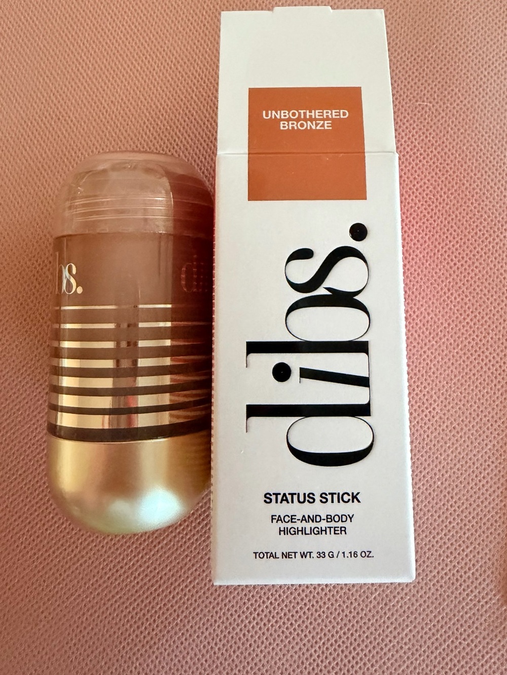 DIBS Status Stick Face-and-Body Highlighter “Unbothered Bronze” BNIB